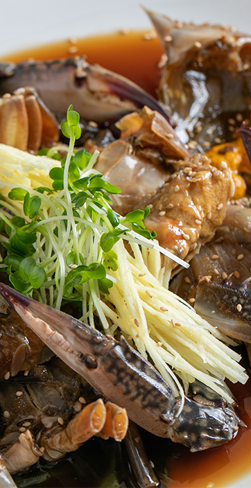 渡り蟹の醤油漬け